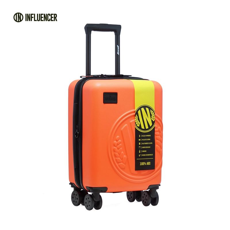 VALIJA CARRY ON INFLUENCER NARANJA 18 PULGADAS (68.1003F.1) | Librería  Centro